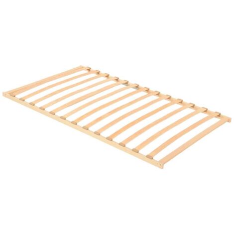 Slatted Bed Base Brown 120 x 190 cm Solid beech wood vidaXL