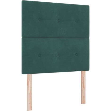 Box Spring Bed with Mattress Dark Green 80 x 200 cm Velvet vidaXL (1/5)