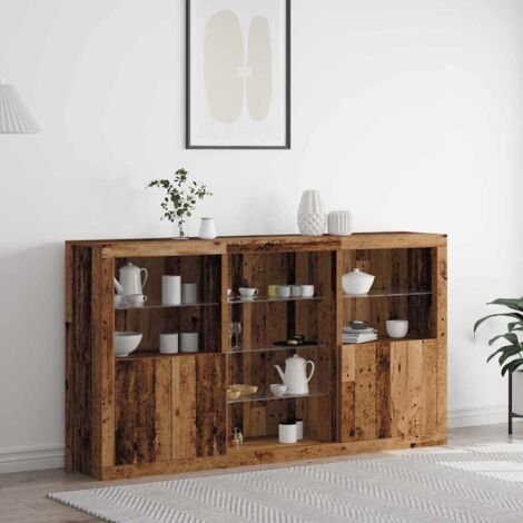 Sideboard Old wood 181.5 x 37 x 100 cm Engineered wood vidaXL
