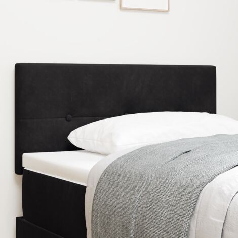 Headboard with LED Strip Lights Adjustable Black 100 cm Velvet vidaXL (1/5)