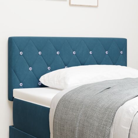 LED Headboard with LED Strip Lights Dark blue 100 cm Velvet vidaXL (1/5)