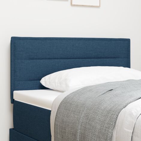 LED Headboard with LED Strip Lights Manual Blue 100 cm Fabric vidaXL