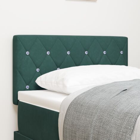 LED Headboard with LED Strip Lights Dark green 80 cm Velvet vidaXL (1/5)