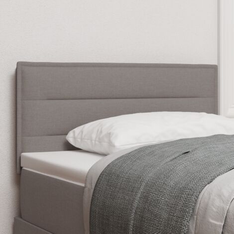 LED Headboard with LED Strip Lights Manual Taupe 80 cm Fabric vidaXL