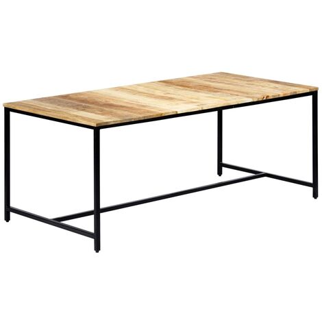 Dining Table 180x90x75 cm Solid Rough Mango Wood vidaXL