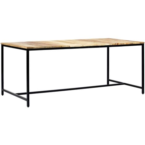Dining Table 180x90x75 cm Solid Rough Mango Wood vidaXL