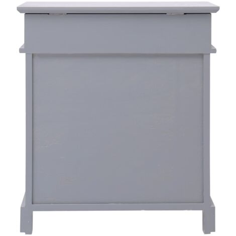 Shoe Cabinet Grey 50x28x58 cm Paulownia Wood vidaXL