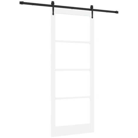 Sliding Door Manual ORKDAL White 93 x 232 cm Wood and metal vidaXL