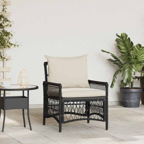 Garden Chair Black 60 x 70 x 78cm Poly Rattan vidaXL