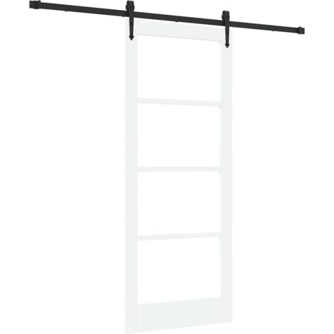 Sliding Door Manual ORKDAL White 83 x 202 cm Wood and metal vidaXL