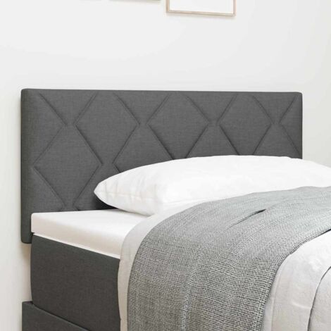 Fabric Headboard Height Adjustable Dark Grey 100 cm Fabric vidaXL (1/5)