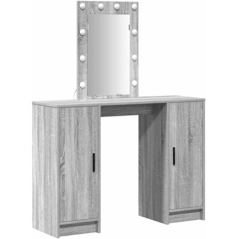 Dressing Table with Door Grey 102 x 33 x 135 cm Engineered wood vidaXL (1/5)