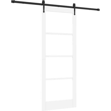 Sliding Door Manual ORKDAL White 83 x 211 cm Wood and metal vidaXL