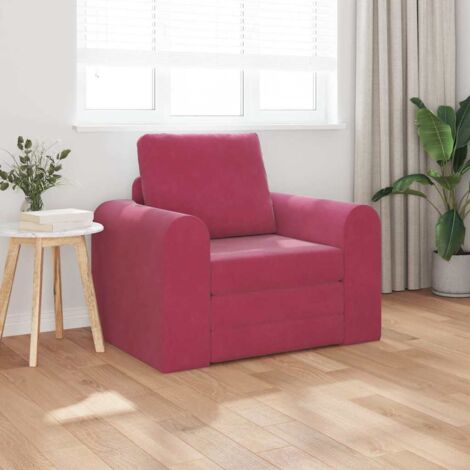 Sofa Bed Wine red 98 x 71 x 83 cm Velvet vidaXL
