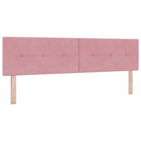 Headboard Wall-mounted with Headboard Manual Pink 180 cm Velvet vidaXL