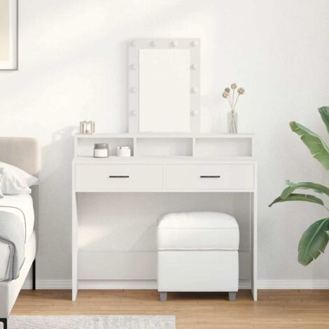 Dressing Table White 100 x 41 x 140 cm Engineered wood vidaXL