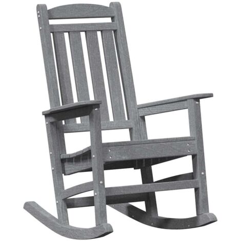 Garden Rocking Chair Light Grey 70 x 92 x 108cm HDPE vidaXL (1/5)