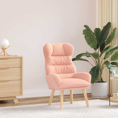Relaxing Chair Pink 69 x 74 x 93 cm Fabric vidaXL (1/5)
