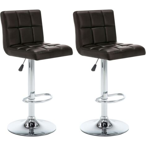 Bar Stools 2 pcs Brown Faux Leather vidaXL (1/5)