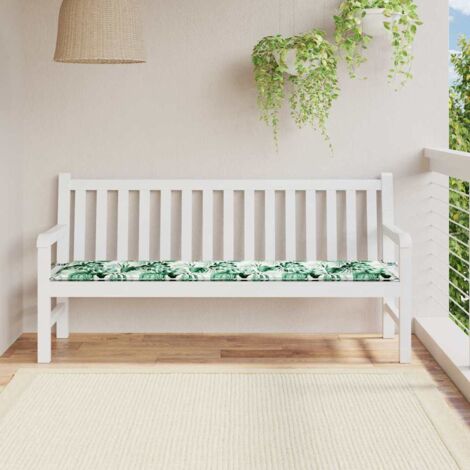 Garden Bench Cushion Floral Green 180 x 50 x 4 cm Oxford fabric vidaXL
