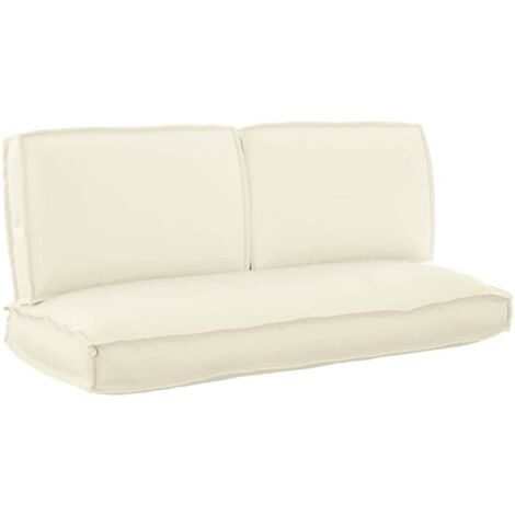 Pallet Cushion Set 3 pcs Cream 120 x 50 x 12 cm Oxford fabric vidaXL (1/5)