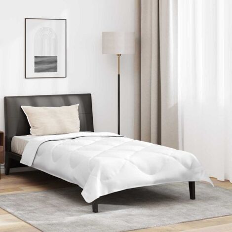 All-Season Duvet with Pillow 2 pcs White Microfiber vidaXL