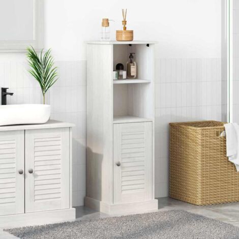 Bathroom Cabinet VIGO White 37 x 34 x 110 cm Solid pine wood vidaXL