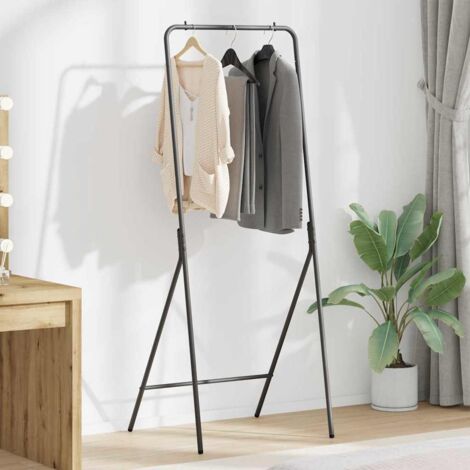 Clothes Rack Black 60 x 53 x 155 cm Steel vidaXL