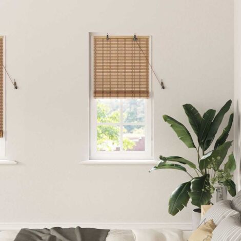Roller Blind Other Manual Light Brown 60 x 220 cm Bamboo vidaXL