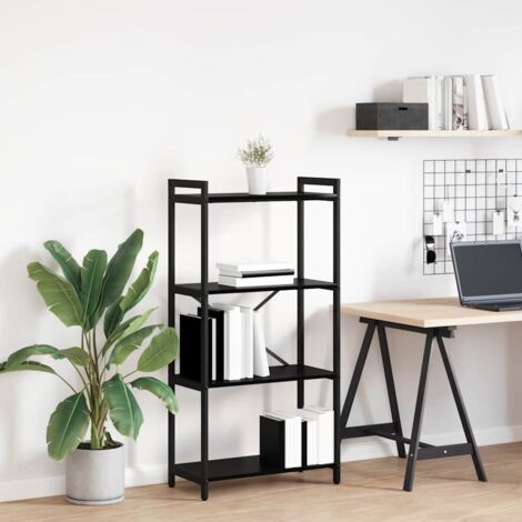 Bookcase Black oak 60 x 30 x 118 cm Engineered wood vidaXL (1/5)