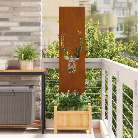 Garden Privacy Screen Rusty 32 x 140 cm Weathering steel vidaXL