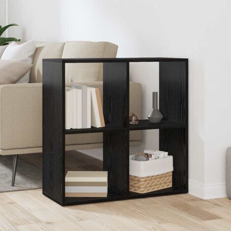 Book Cabinet Black 69.5 x 29 x 69.5 cm Engineered Wood vidaXL