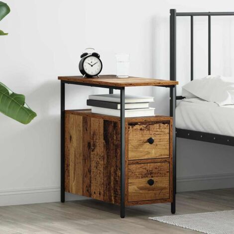 Bedside Cabinet Old wood 30 x 60 x 60 cm Engineered wood vidaXL