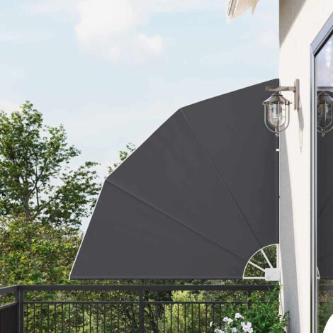 Balcony Privacy Screen Black 140 x 140 cm Fabric vidaXL