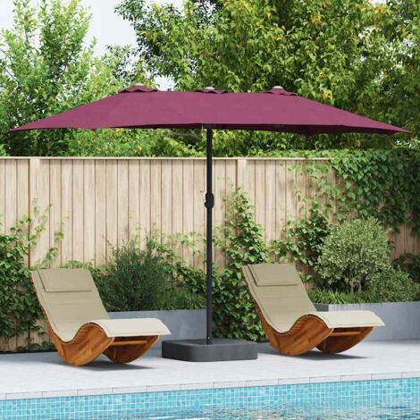 Garden Parasol Bordeaux red 385 x 209 x 244 cm Fabric vidaXL (1/5)