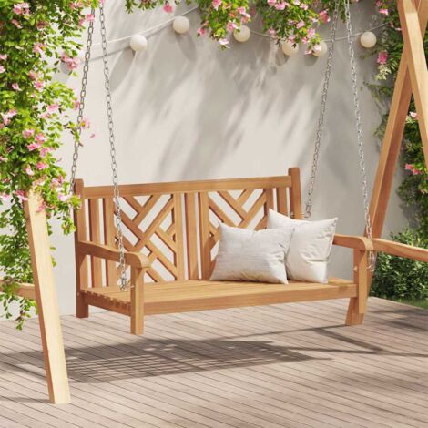 Swing Bench Other Brown 114 x 60 x 64 cm Solid teak wood vidaXL (1/5)