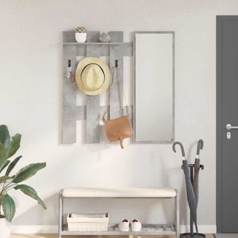 Wall-Mounted Coat Rack Concrete grey 100 x 10 x 100 cm vidaXL