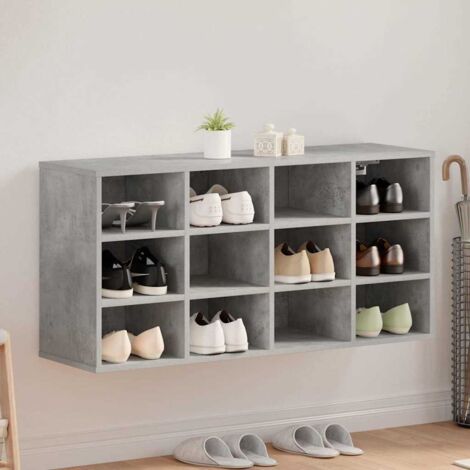 Shoe Cabinet Concrete grey 103 x 30 x 51 cm Engineered wood vidaXL