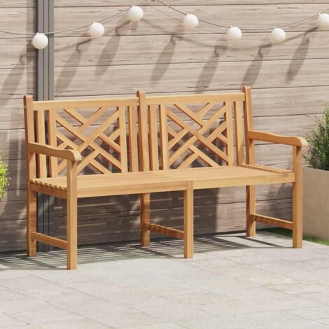 Garden Bench Brown 150 x 60 x 90 cm Solid teak wood vidaXL (1/5)