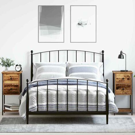 Bedside Cabinet 2 pcs Old wood 32 x 42 x 70 cm Engineered wood vidaXL