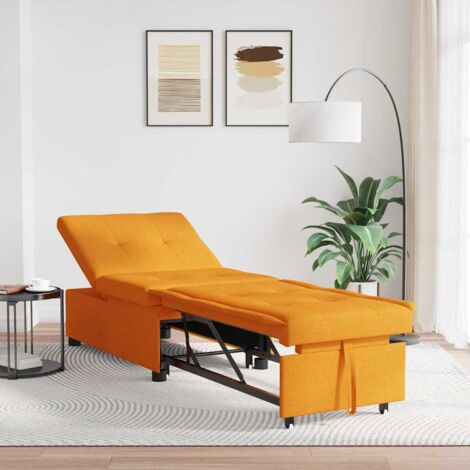 Sofa Bed Dark yellow 194 x 67 x 37 cm Fabric vidaXL (1/5)