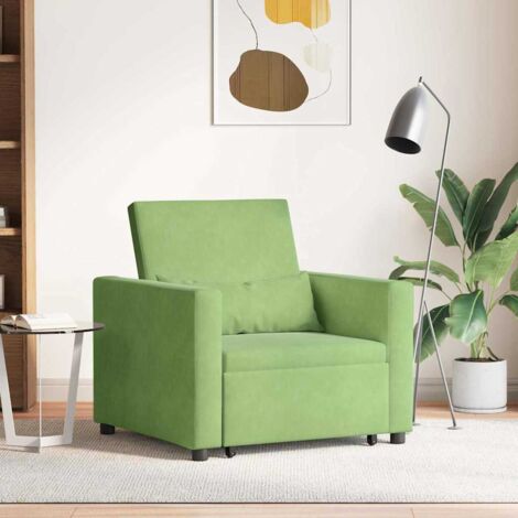 Single Sofa Bed Reclining Light green 90 x 165 x 87 cm Velvet vidaXL