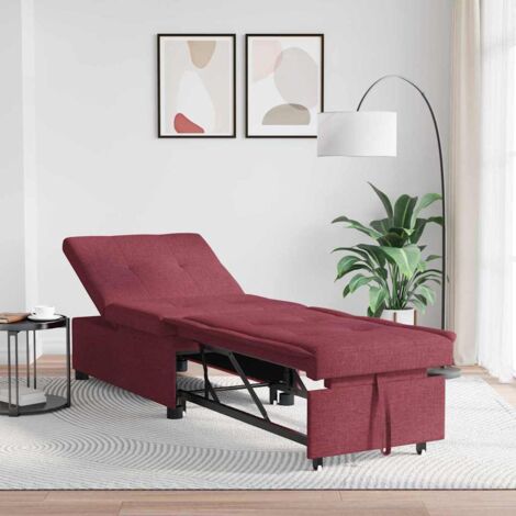 Sofa Bed Red 194 x 67 x 37 cm Fabric vidaXL