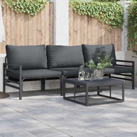 Garden Sofa Set Anthracite Steel vidaXL