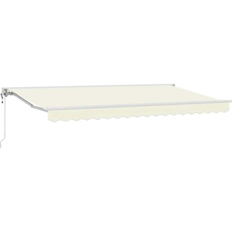 Retractable Awning Cream 400x200 cm Fabric vidaXL (1/5)