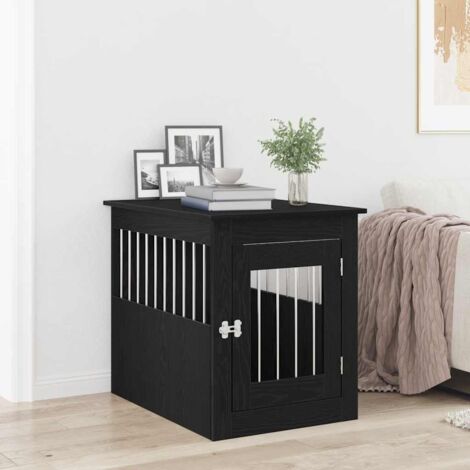 Dog Crate Furniture Black Oak 55x75x65 cm Engineered Wood vidaXL