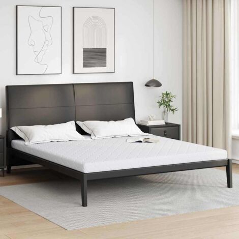 Mattress with Coconut Layer White 200 x 200 cm PU Foam vidaXL