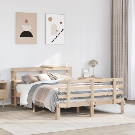 Bed Frame with Headboard without Mattress 120x190 cm Small Double vidaXL (1/5)