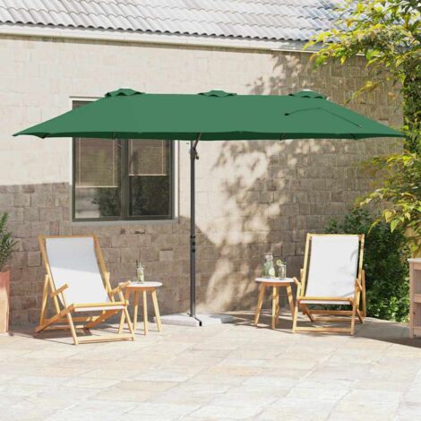 Garden Cantilever Parasol Green 372 x 198 x 243 cm vidaXL (1/5)