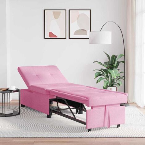 Sofa Bed Pink 194 x 67 x 37 cm Fabric vidaXL
